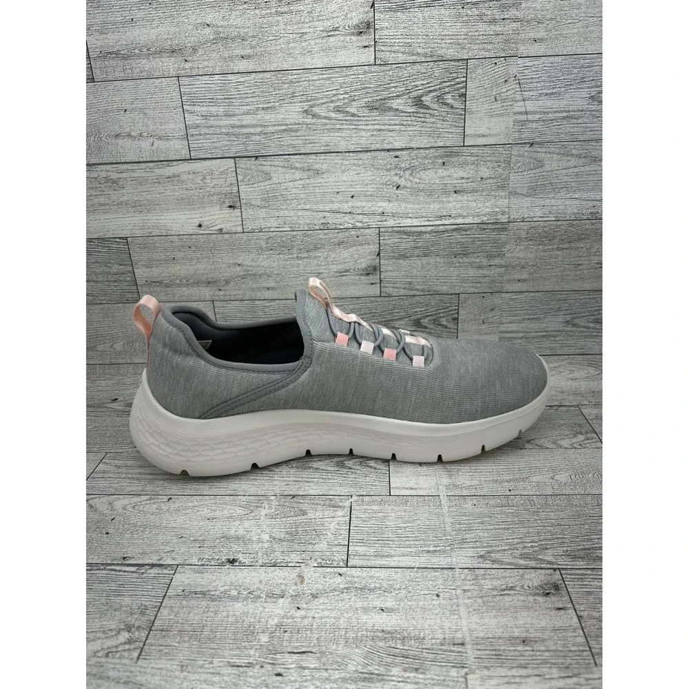Skechers GoWalk 6 Women Size‎ 10 Grey Pink Slip On Walking Shoes 124956 GYPK